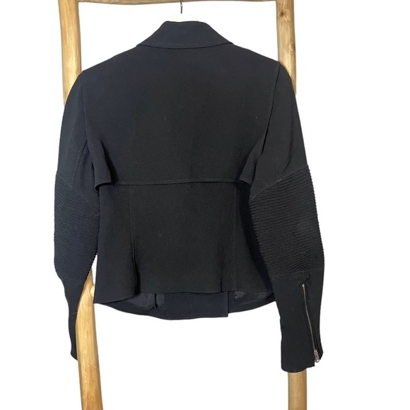 Aritzia Wilfred Montesson Motorcycle Zip Up Jacket Size 10 Black - Picture 10 of 11